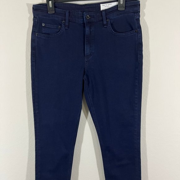 Rag & Bone Cate Mid-Rise Ankle Skinny Jeans Size 31 Dark wash Denim - Picture 4 of 13
